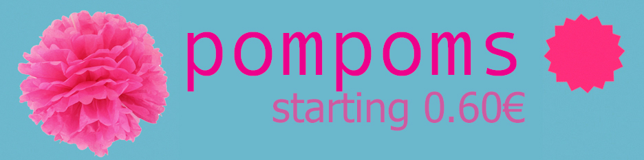 shop pastel paper pompoms and more!