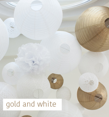 gold and white wedding decor