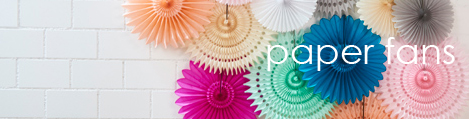 shop party backdrop paper fans