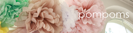 shop pastel paper pompoms and more!