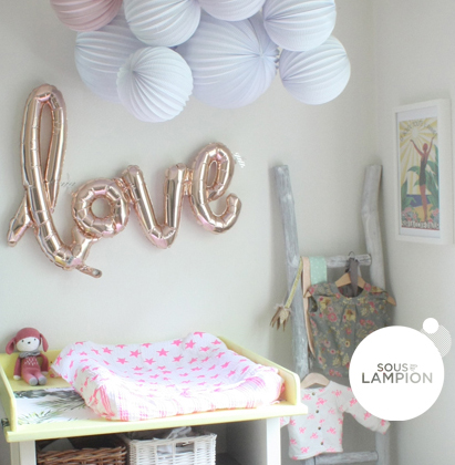 ballon déco LOVE pour chambre