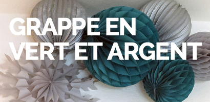 une grappe de boule en papier pour déco noël