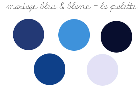 tendances décorations de mariage 2019: bleu