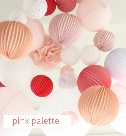 pink palette wedding decoration