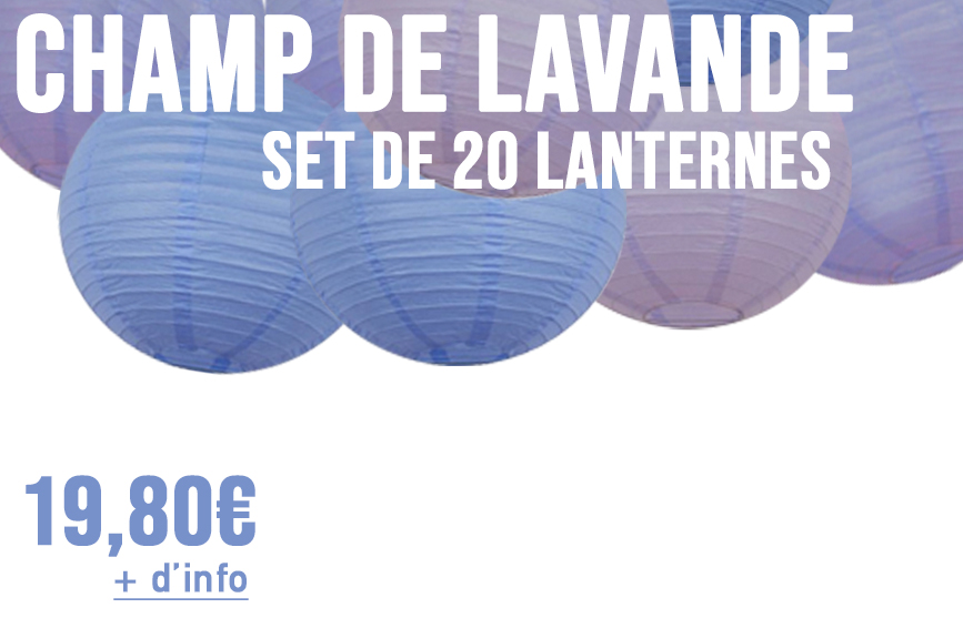 deco lanternes lavande