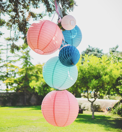 Lanterne mariage pour décor de jardin