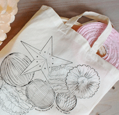 sac en coton illustré Sous Le Lampion